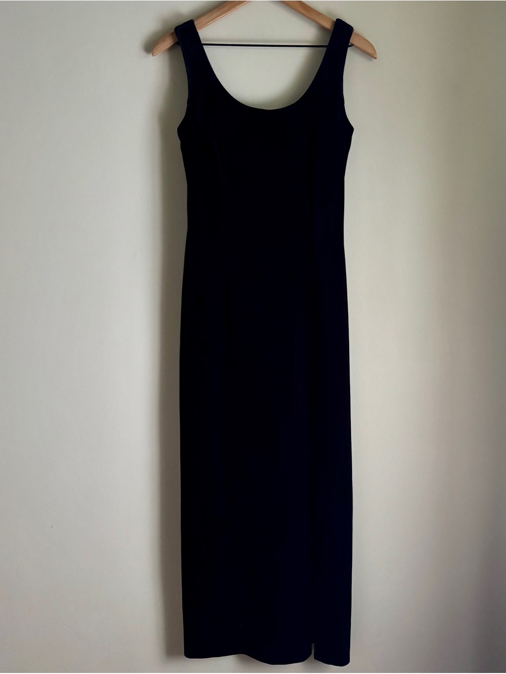 Vintage 90’s J.R. Nites Petites Sleeveless Velvet Black Dress Size 8P
